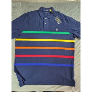 New Polo Ralph Lauren Shirt Mens Extra Large Stripe Classic Preppy Multicolor